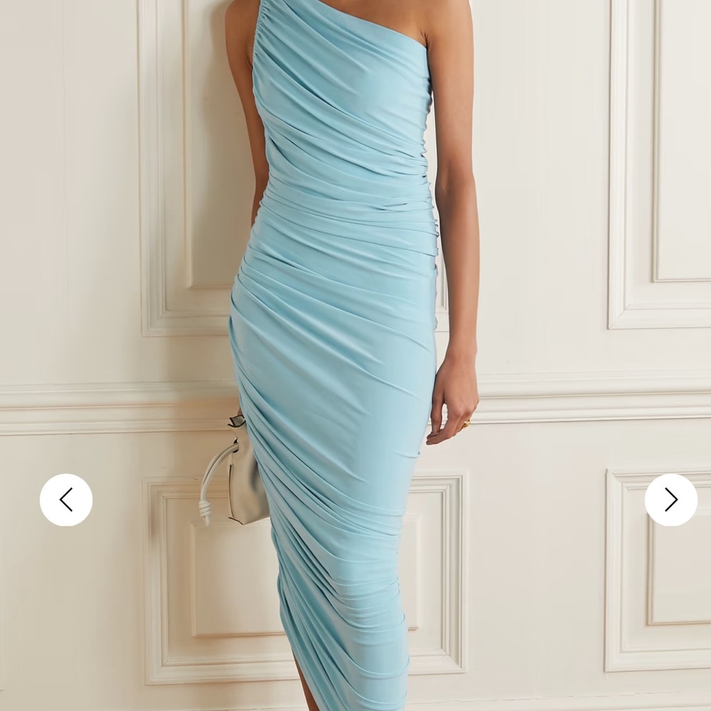 NORMA KAMALI Diana one-shoulder ruched stretch-jersey gown